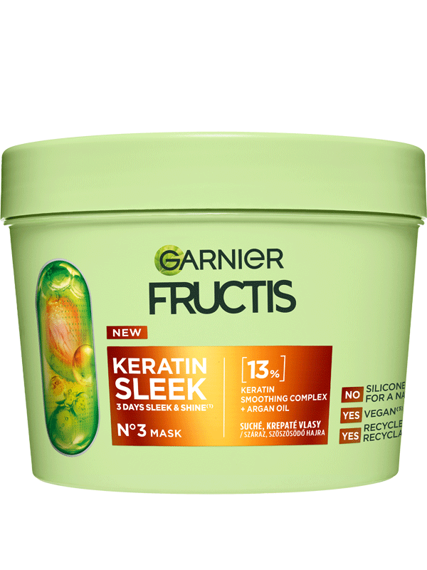 Garnier Fructis Keratin Sleek maska na vlasy